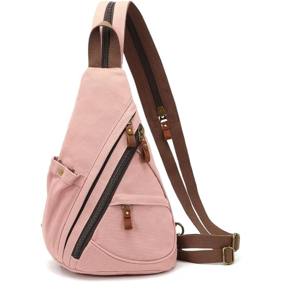 Women Small Casual Canvas Sling Crossbody Shoulder Backpack main image 4